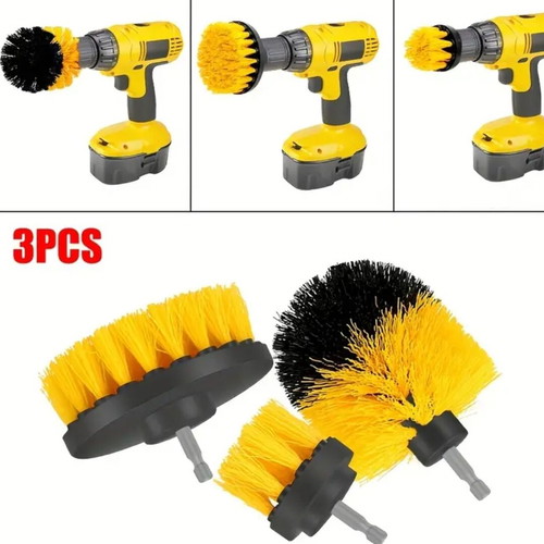 Set of 3 drill cleaning brushes new