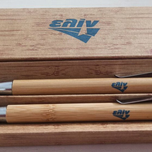 Wooden writing set new with pen, stylus, and mechanical pencil