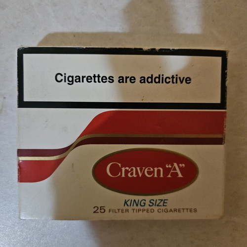 Craven "A" King Size 25 filter cigarettes vintage pack