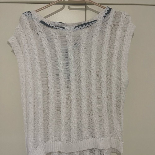 Miu Miu women's knitted top like new, white, size M