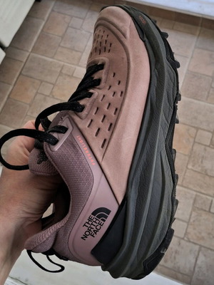 The North Face hiking sports shoes used, leather, size 38, purple