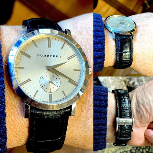 Burberry watch used, stainless steel, waterproof with sapphire 40mm