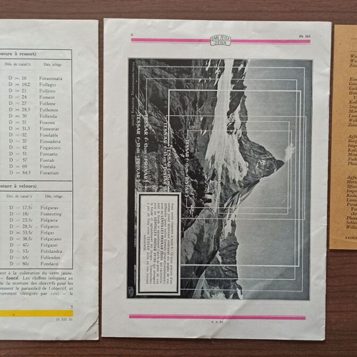 Collectible Karl Zeiss Jena and Galeries Barbés brochures like new, set of 3
