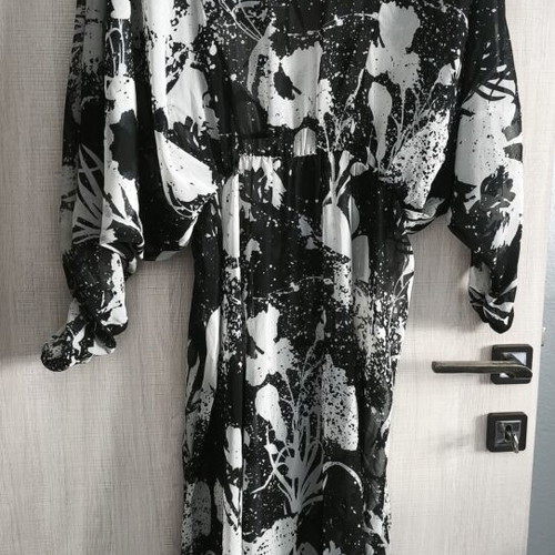 Ale maxi dress like new, transparent, size large, black and white