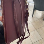 Wallet bag phone case new, with red strap