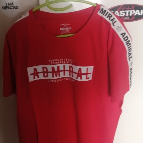 Admiral men's t-shirt XL new, red, 100% cotton
