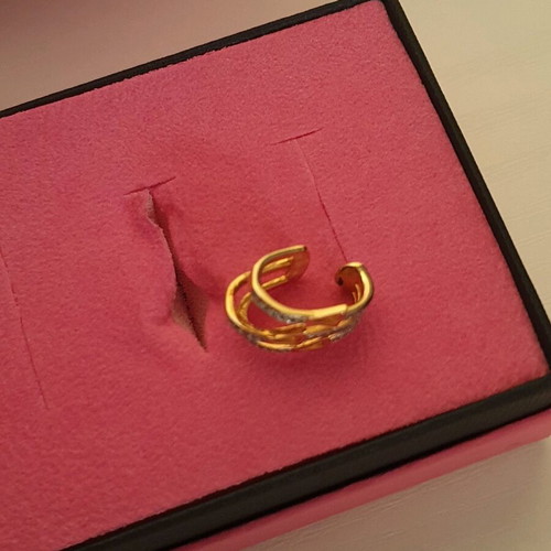 Valentina Feragni 925 earcuff earring new, gold and silver