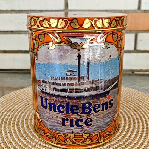 Uncle Ben's Vintage 1983 Collectible Metal Rice Tin used