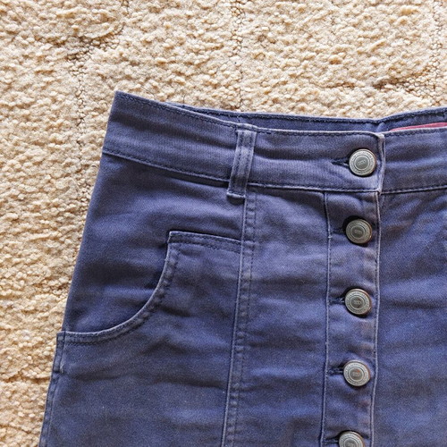 Blue mini skirt Pink Woman like new with buttons, size S
