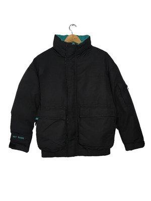 Off Black jacket used, size S, black with sky blue details