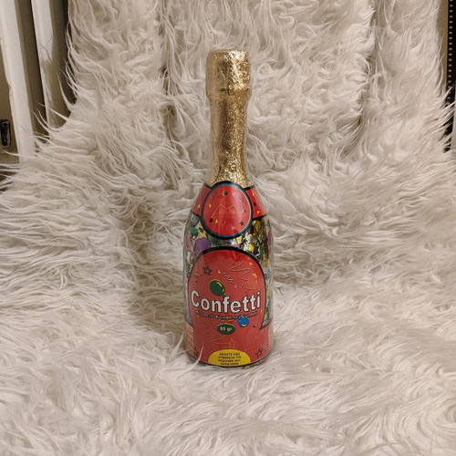 Party popper bottle new with carnival confetti