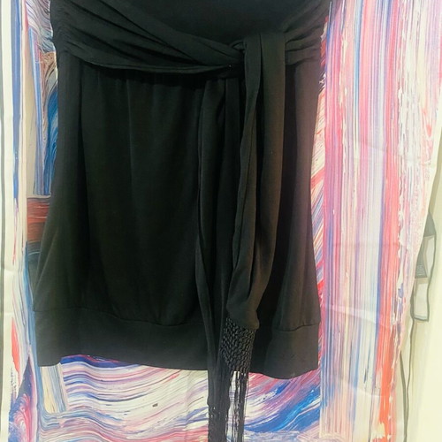 Ted Baker black boho strapless top like new, size S