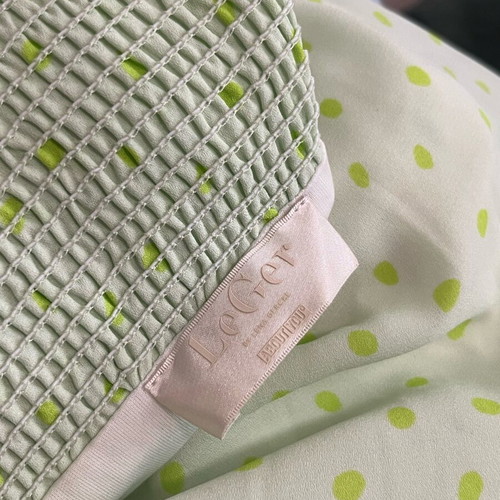 LeGer long green polka dot dress like new