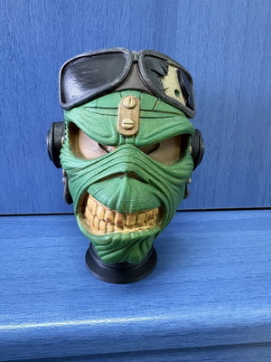 Eddie Aces High Iron Maiden 3D printed hand-painted bust new