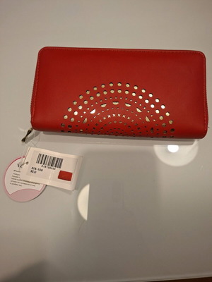 Voi Noi wallet new, red and gold faux leather