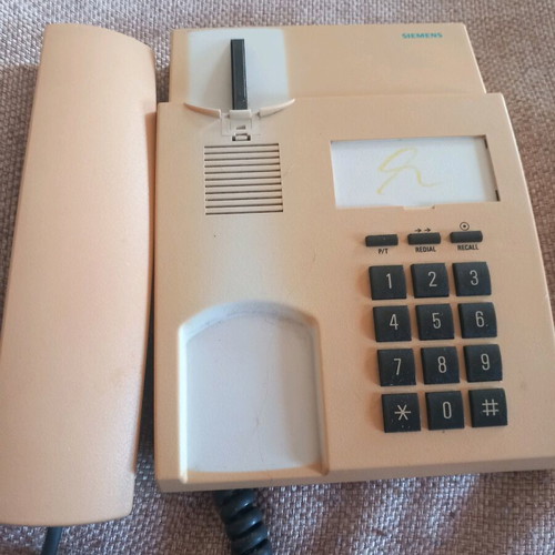 Siemens vintage home phone used, wired without cable