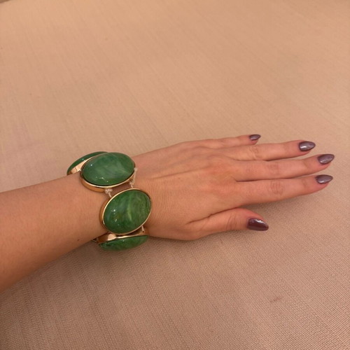 Bracelet green & gold like new, lightly worn