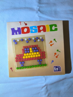 Doureios Mosaic board game, creative colorful pegs