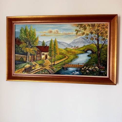 Original oil painting by Chrysoula Bala, large size, like new