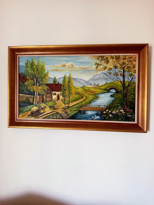 Original oil painting by Chrysoula Bala, large size, like new