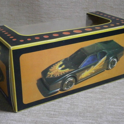 Knight Rider KITT wind-up black car, ANCO Toys vintage