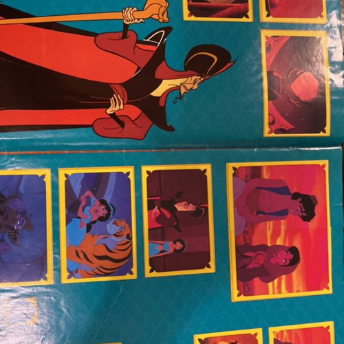 Disney Aladdin Panini album used with 213/230 completeness