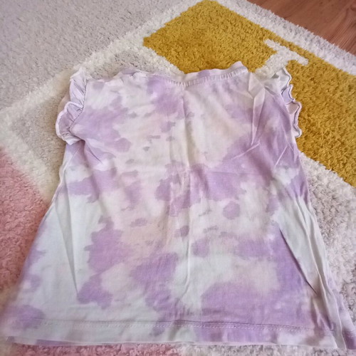 Children's summer pajama set used with sleeveless top and colorful purple shorts