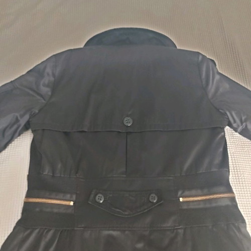 Women's black long coat new, size medium with lining