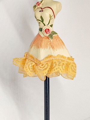 Jewelry organizer doll hanger 6 positions like new, orange and beige