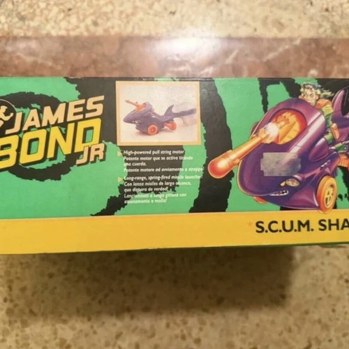 Vintage 1991 Hasbro James Bond Jr. SCUM Shark Vehicle new