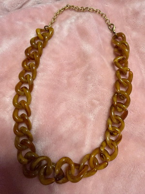 A.L.E. chain necklace brown like new
