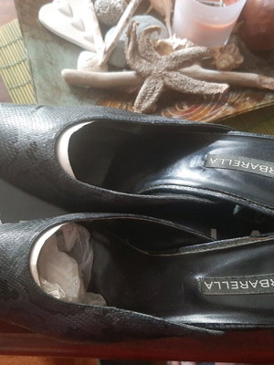 Barbarela mules like new, black gray crocodile pattern, size 41