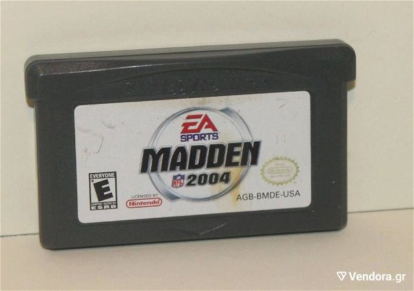  Nintendo Game Boy Advance Madden 2004 se kali katastasi / litourgi timi 4 evro