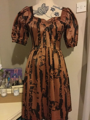 Ivanahelsinki women's dress used, brown, size S