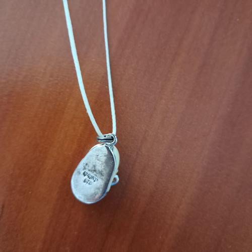 Silver children's shoe necklace