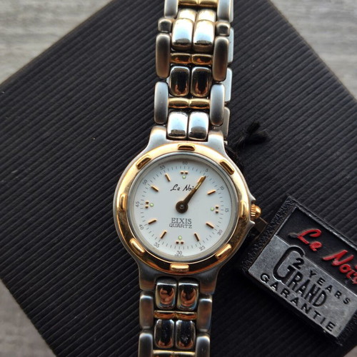 Le Noir ELXIS women's wristwatch, gold and silver tone
