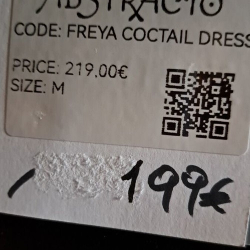 Abstracto Clothing dress, new, white and orange