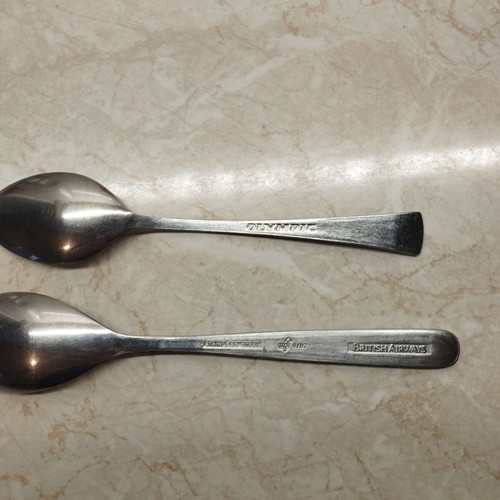 Collectible Olympic and British Airways spoons used, very good condition