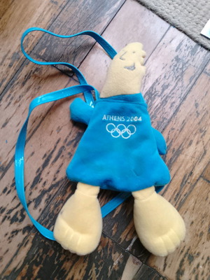Backpack Greece Athens 2004 Olympic Games collectible mascots plush used