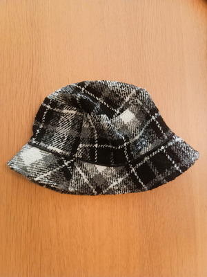 Καπέλο bucket Hat You, καρό με fleece, one size
