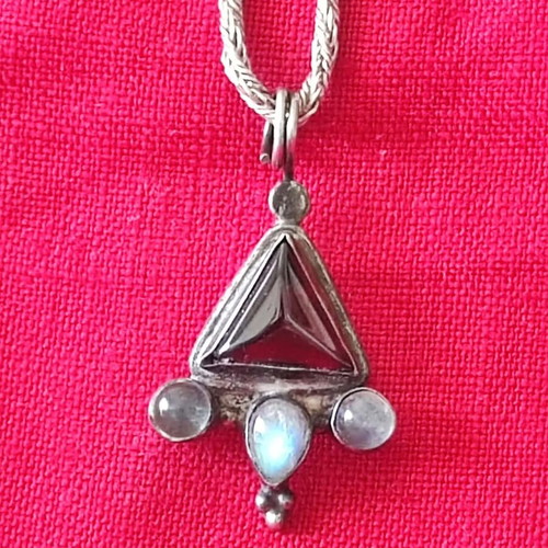 Silver chain 925 with handmade pendant used