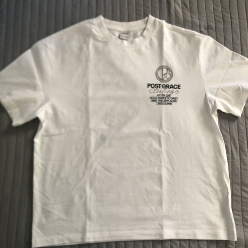Bershka men's white crop T-shirt size M new