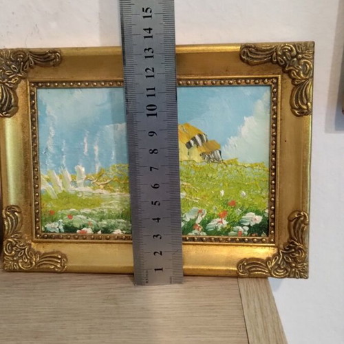 Oil paintings pack of 2, like new, size 18x13 cm