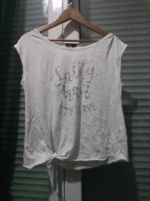 Women's short-sleeve blouse white size medium