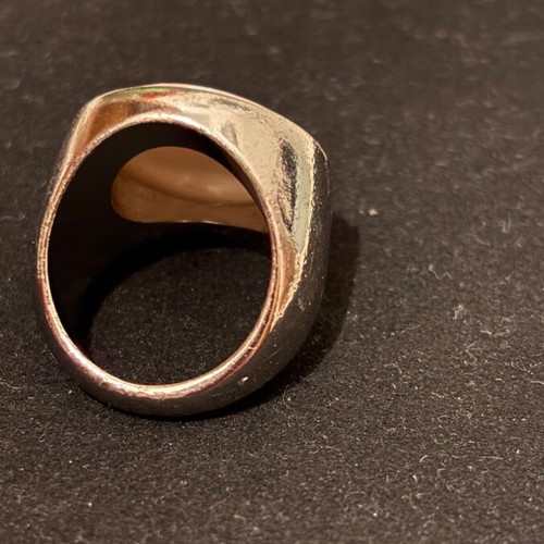 Zara ring used metal with enamel floral detail