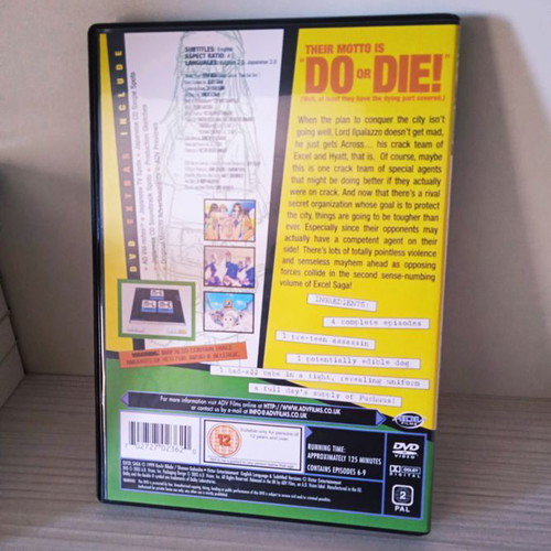 Anime DVD Excel Saga Vol.1-2 used with subtitles