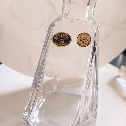 Bohemia Crystal Decanter 24% PBO with Stopper new