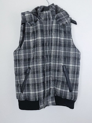 Zara Man hoodie zipper vest XL like new, gray