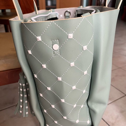 Gaudi shoulder bag petrol like new with multiple compartments