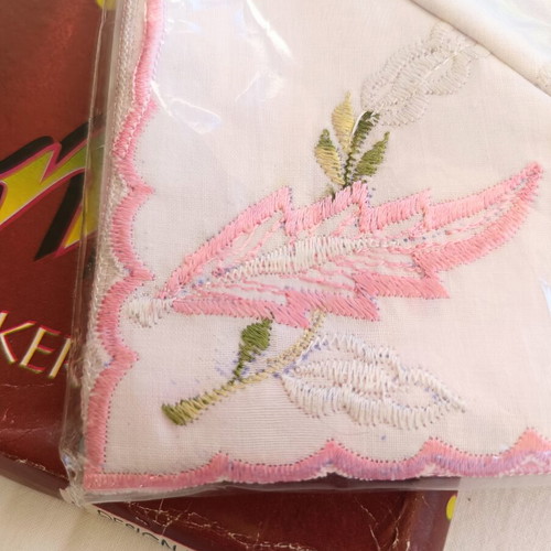 Menka Handkerchiefs vintage set of 24 deadstock 1995-96 original box